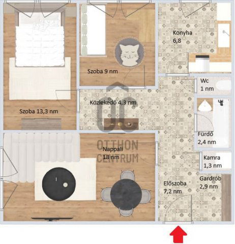 Eladó panellakás, Budapesten, XV. kerületben 83 M Ft, 3 szobás