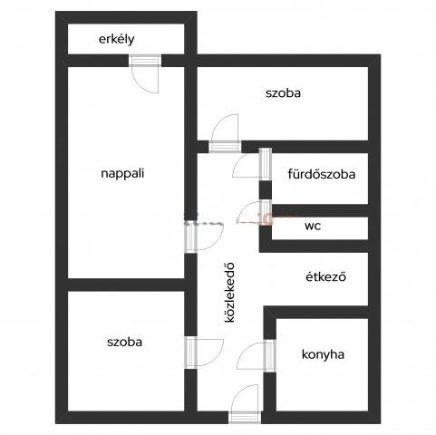 Eladó téglalakás, Nyíregyházán 42 M Ft, 2+1 szobás