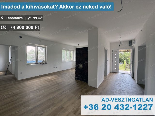 Eladó családi ház, Táborfalván 74.9 M Ft, 3 szobás