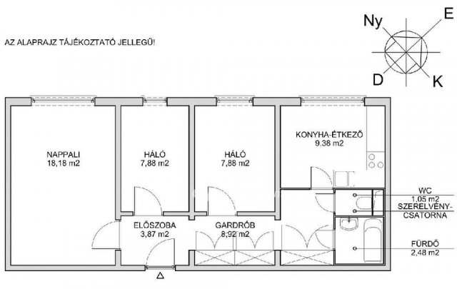 Eladó panellakás, Budapesten, XIX. kerületben 70 M Ft, 1+2 szobás