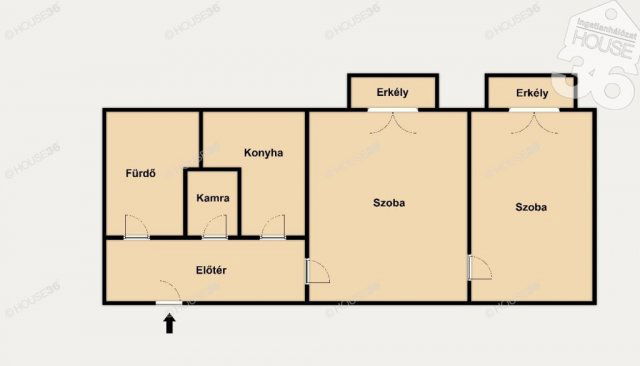 Eladó téglalakás, Kecskeméten 60 M Ft, 2 szobás