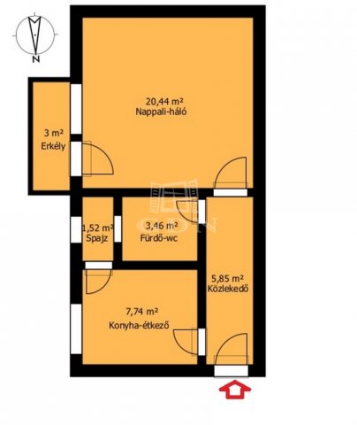 Eladó téglalakás, Miskolcon 24.99 M Ft, 1 szobás