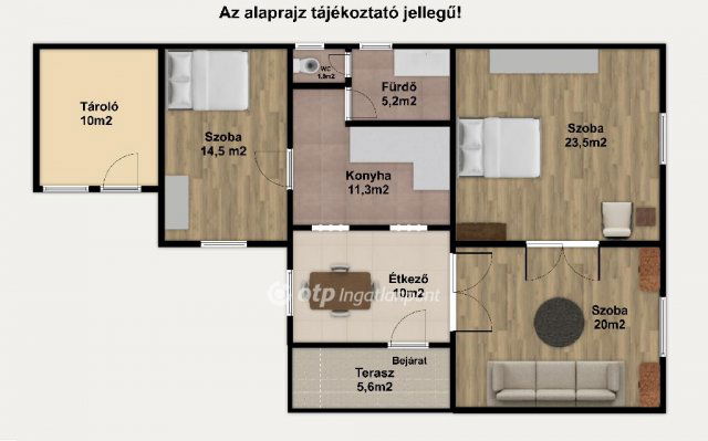 Eladó családi ház, Öttevényen 74.9 M Ft, 3 szobás