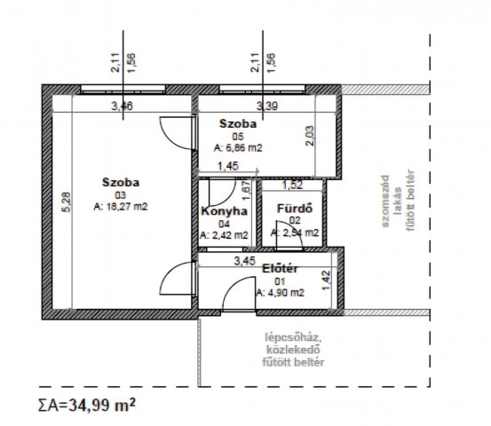 Eladó panellakás, Miskolcon, Kuruc utcában 26.9 M Ft, 1+1 szobás