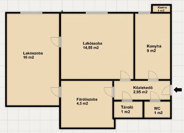 Eladó téglalakás, Budapesten, VII. kerületben 76 M Ft, 2 szobás