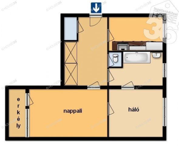 Eladó téglalakás, Kecskeméten 55 M Ft, 2 szobás
