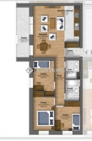 Eladó téglalakás, Szombathelyen 74.9 M Ft, 4 szobás