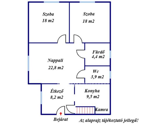 Eladó családi ház, Baján 45 M Ft, 3 szobás