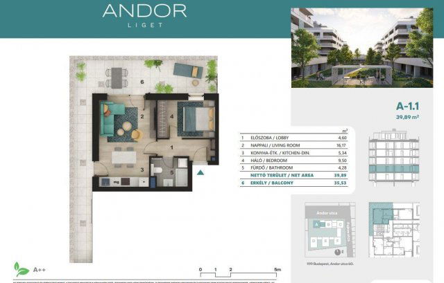 Eladó téglalakás, Budapesten, XI. kerületben, Andor utcában