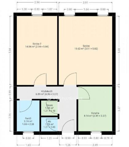 Eladó téglalakás, Pápán 29.5 M Ft, 2 szobás