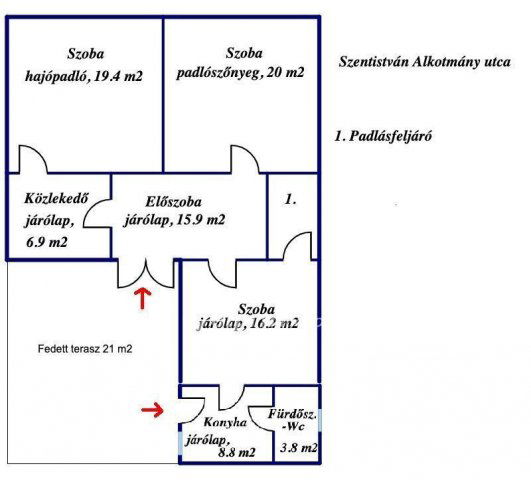 Eladó családi ház, Szentistvánon 15.9 M Ft, 3 szobás