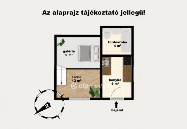 Eladó téglalakás, Budapesten, VIII. kerületben 40 M Ft, 1 szobás