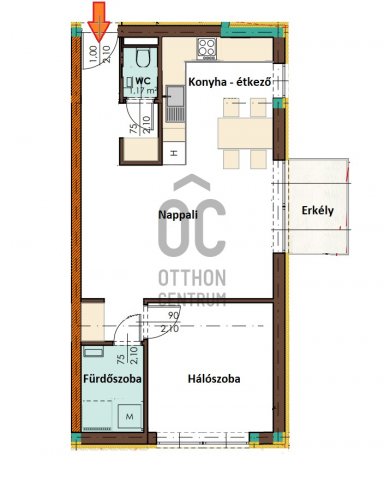 Eladó téglalakás, Debrecenben 65 M Ft, 2 szobás
