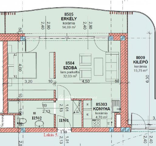 Eladó téglalakás, Ballószögön 94.99 M Ft, 1 szobás