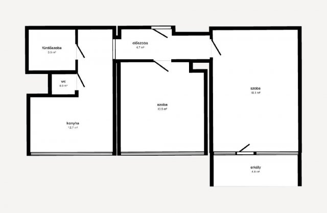 Eladó panellakás, Nyírbátorban 37.8 M Ft, 2 szobás