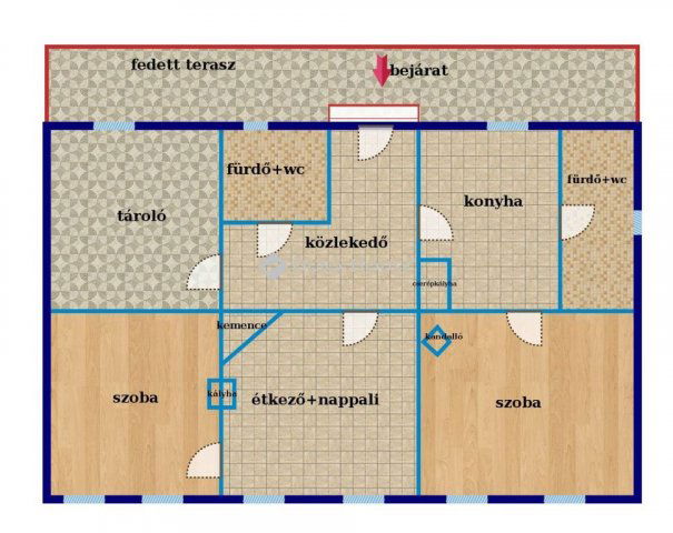Eladó családi ház, Rádóckölkeden 49.99 M Ft, 2 szobás