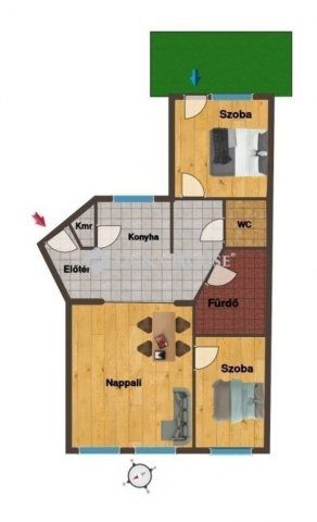 Eladó téglalakás, Kecskeméten 68.4 M Ft, 3 szobás