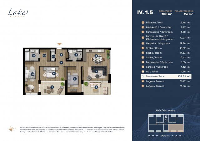 Eladó téglalakás, Keszthelyen, Entz Géza sétányon 168 M Ft