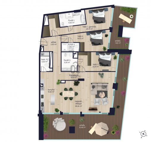 Eladó téglalakás, Budapesten, IX. kerületben 635 M Ft, 4 szobás