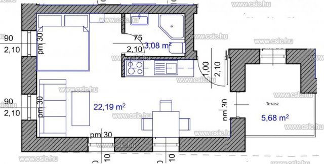 Eladó téglalakás, Solymáron 39.56 M Ft, 1 szobás