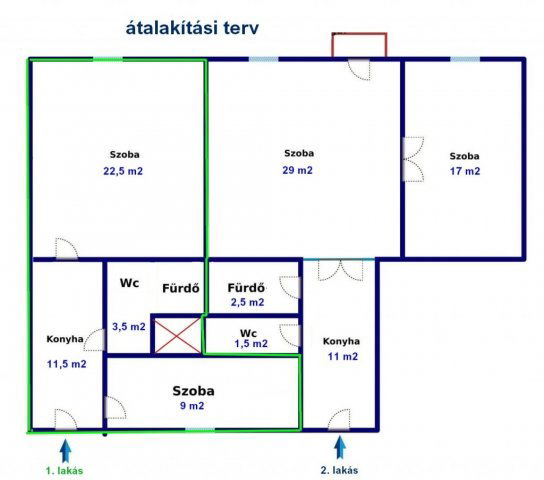 Eladó téglalakás, Budapesten, VIII. kerületben 94.5 M Ft