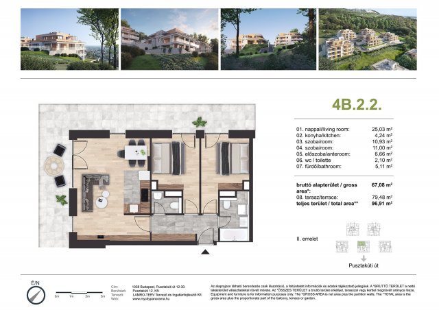 Eladó téglalakás, Budapesten, III. kerületben, Pusztakúti úton