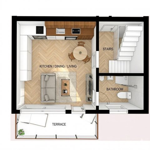 Eladó téglalakás, Kismaroson 45 M Ft, 1 szobás