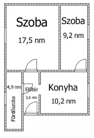 Eladó téglalakás, Ajkán 24.9 M Ft, 1+1 szobás