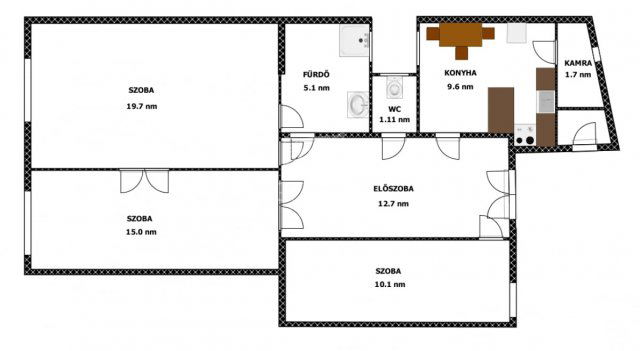 Eladó téglalakás, Budapesten, V. kerületben 115.9 M Ft, 3 szobás