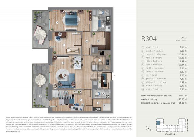 Eladó téglalakás, Budapesten, XIII. kerületben 153.49 M Ft