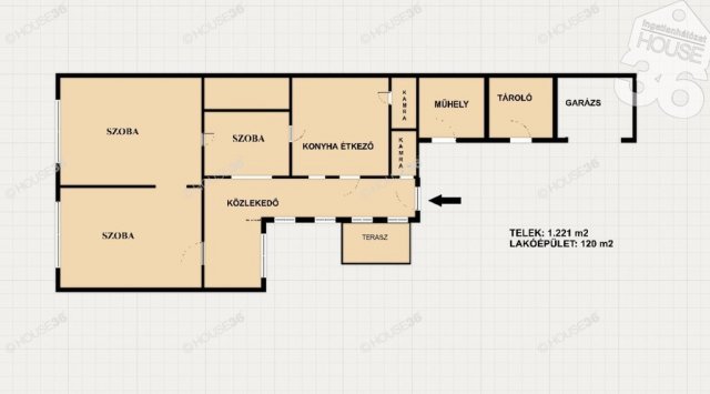 Eladó családi ház, Tiszaalpáron 31.9 M Ft, 3 szobás