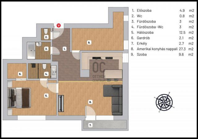 Eladó téglalakás, Budapesten, II. kerületben 119.9 M Ft