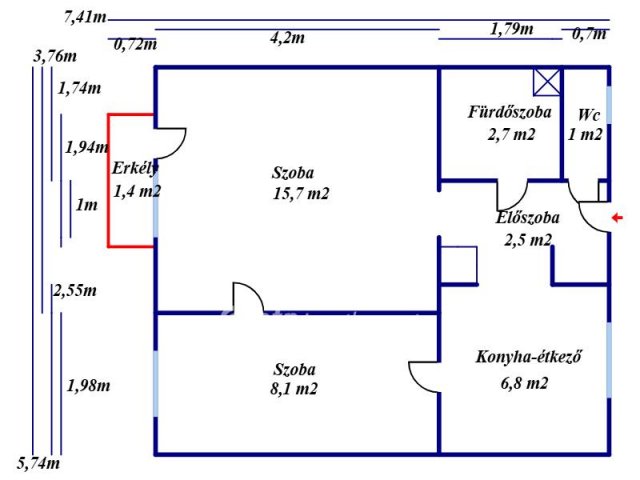 Eladó téglalakás, Kecskeméten 29.9 M Ft, 2 szobás