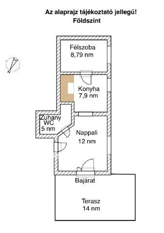Eladó nyaraló, Nyúlon 56 M Ft, 1+3 szobás / költözzbe.hu