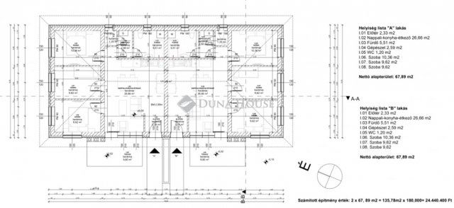 Eladó ikerház, Siófokon 70.9 M Ft, 4 szobás