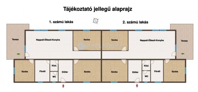 Eladó ikerház, Kakucson 85 M Ft, 4 szobás / költözzbe.hu
