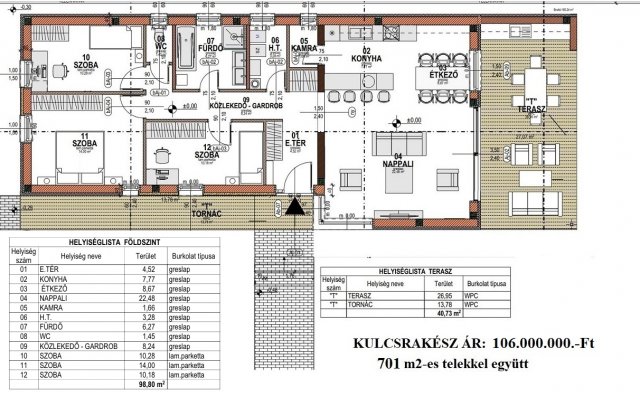 Eladó családi ház, Fertőszéplakon 106 M Ft, 4 szobás