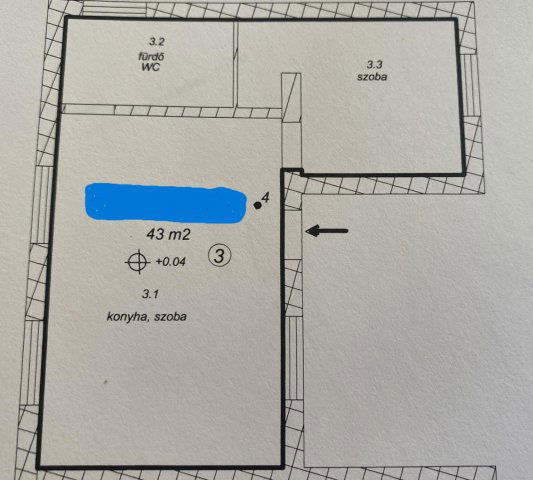 Eladó téglalakás, Komáromban 41.5 M Ft, 2 szobás