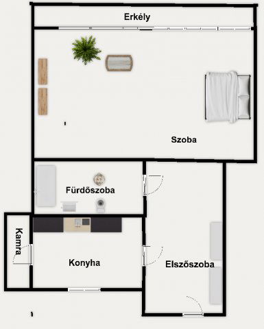 Eladó téglalakás, Pécsett 42.9 M Ft, 1 szobás