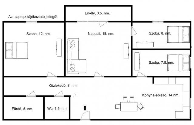 Eladó panellakás, Szegeden, József Attila sugárúton 74.9 M Ft