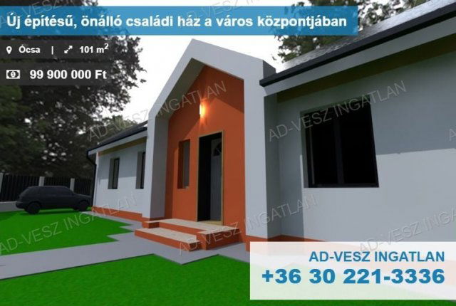Eladó családi ház, Ócsán 99.9 M Ft, 1+4 szobás