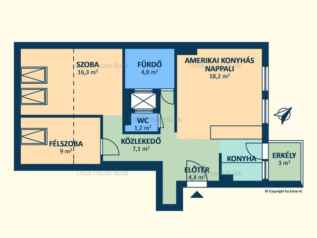 Eladó téglalakás, Budapesten, XII. kerületben 119 M Ft, 3 szobás