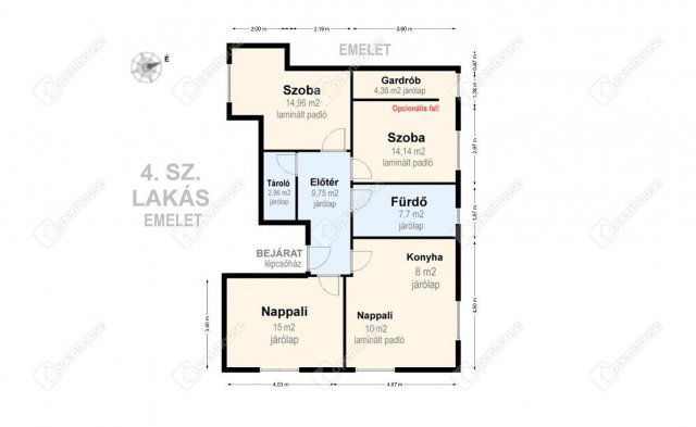 Eladó téglalakás, Miskolcon 79.9 M Ft, 4 szobás
