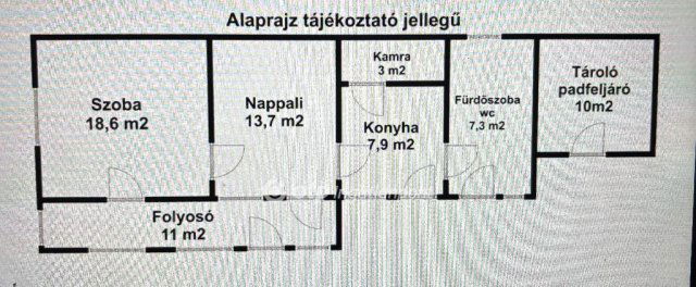 Eladó családi ház, Dögén 8.6 M Ft, 1 szobás