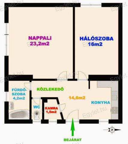 Eladó téglalakás, Budapesten, III. kerületben 79.99 M Ft