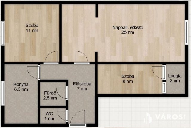 Eladó panellakás, Veszprémben 60.9 M Ft, 1+2 szobás