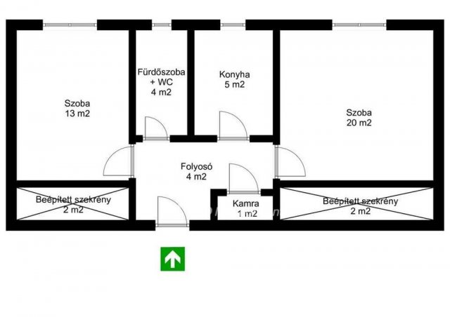 Eladó téglalakás, Debrecenben 49.5 M Ft, 1+1 szobás
