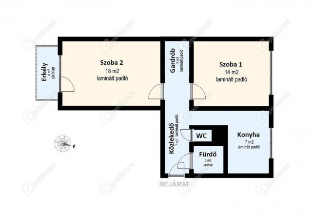 Eladó panellakás, Miskolcon 33.9 M Ft, 2 szobás