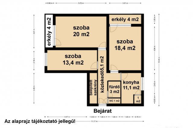 Eladó téglalakás, Orosházán 22.9 M Ft, 3 szobás