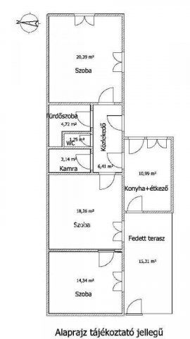 Eladó családi ház, Gyöngyösön 43.8 M Ft, 3 szobás